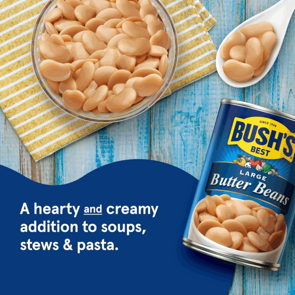16 Oz Canned Large Butter Beans, Source of Plant Based Protein and Fiber, Low Fat, Gluten Free, (Pack of 12) - Image 2