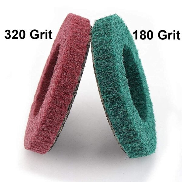 10Pcs 180 & 320 Grit Scour Flap Disc 4 1/2 Inch Angle Grinder Attachment for Metal Wood Scuff Grinding Sanding Discs Scouring Pad Polishing Wheel Paint Rust Remover - Image 6