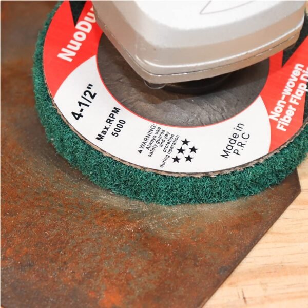 10Pcs 180 & 320 Grit Scour Flap Disc 4 1/2 Inch Angle Grinder Attachment for Metal Wood Scuff Grinding Sanding Discs Scouring Pad Polishing Wheel Paint Rust Remover - Image 8