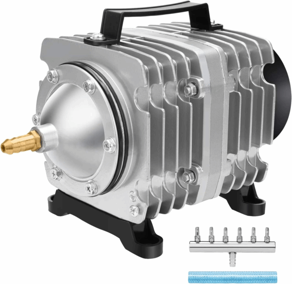Aquarium Air Pump Commercial Air Pump with Aluminum Housing, 600/1000/1200/1750GPH Fish Tank Bubbler Pond Aerator for Aquariums, Ponds, Hydroponics - Image 2
