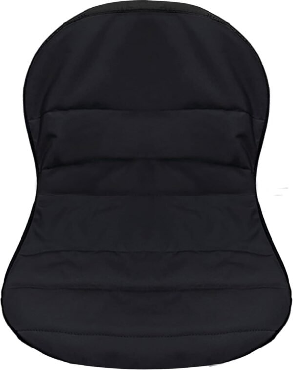 Black Riding Lawn Mower Tractor Seat Cover for Kubota Craftsman Husqvarna John Deere Cub Cadet Wheatherproof Padded Comfort Fits 12.5''-14'' Backrest 3Storage Pockets - Image 4
