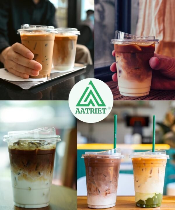 100 Pack 32 Oz Clear Plastic Cups with Strawless-Sip-Lids, Disposable Cups Plastic Iced Coffee Cups, to Go Cups with Sip through Lids for Smoothie, Milkshake, Cold Drinks for Party, Wedding, Event - Image 7