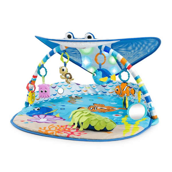 Bright Starts Disney Baby Finding Nemo Mr. Ray Ocean Lights & Music Gym, Ages Newborn + - Image 2