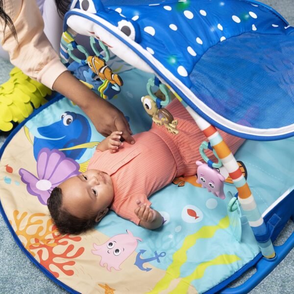 Bright Starts Disney Baby Finding Nemo Mr. Ray Ocean Lights & Music Gym, Ages Newborn + - Image 7