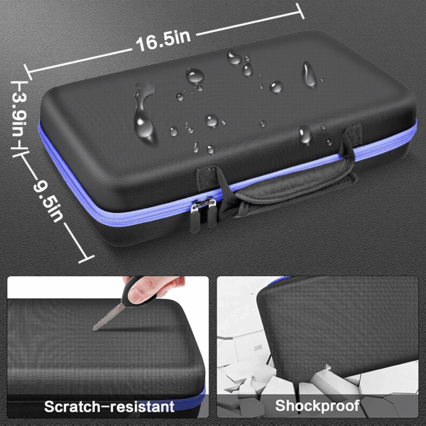 Knife Display Case for 66+ Pocket Knives, Butterfly Knife Storage Box, Folding Knives Organizer Holder, Knives Collection Protector for Survival, Tactical, Outdoor, EDC Mini Knife (Bag Only) - Blue - Image 5